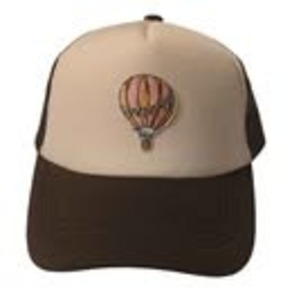 Unisex Brown Embroidered Trucker Hot Air Balloon
